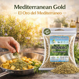 Romero - Dried Rosemary Leaves - 4 oz (113g) - Premium Whole Herbs for Cooking & Tea - All-Natural, Non-GMO, Gluten-Free - Hoja de Romero Deshidratada