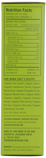 Two Moms Organic Granola Bars, Blueberry, 8 Ounce
