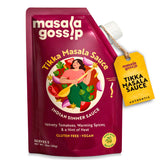 Masala Gossip Tikka Masala Simmer Sauce 10 oz - Authentic Curry Sauce - Plant-Based, Gluten-Free, Seed Oil Free, No Artificial Preservatives - 10 oz