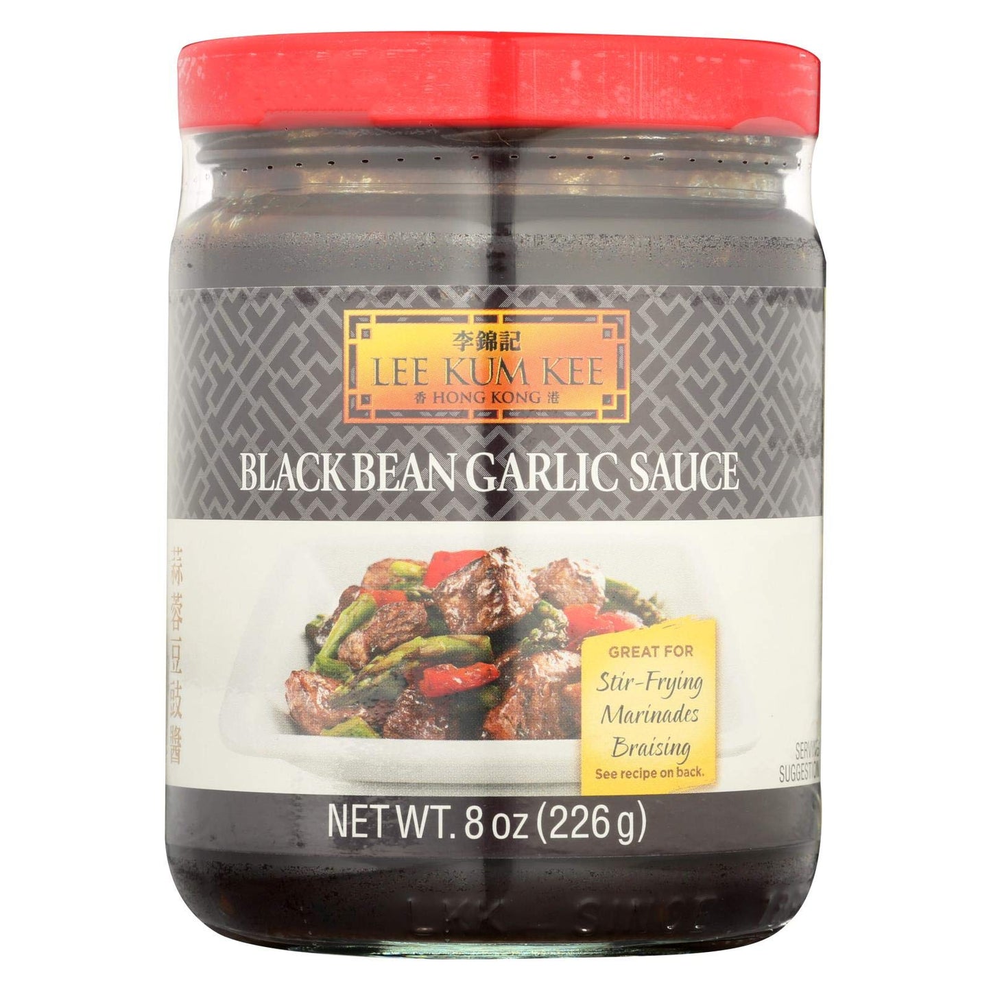 Lee Kum Kee Black Bean Garlic Sauce Glass Bottle,8 Ounce (Pack of 6)