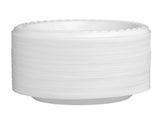 [100 Count] Plasti Plus Disposable Plastic White 6 Inch Dessert Plates, Great For Weddings, Home, Office, School, Party, Picnics, Restaurant, Take-out