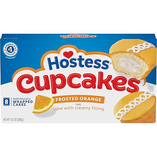 Hostess Cupcakes, Orange Flavored Snack Cakes, 13.5 Oz. Box (8 Ct.)