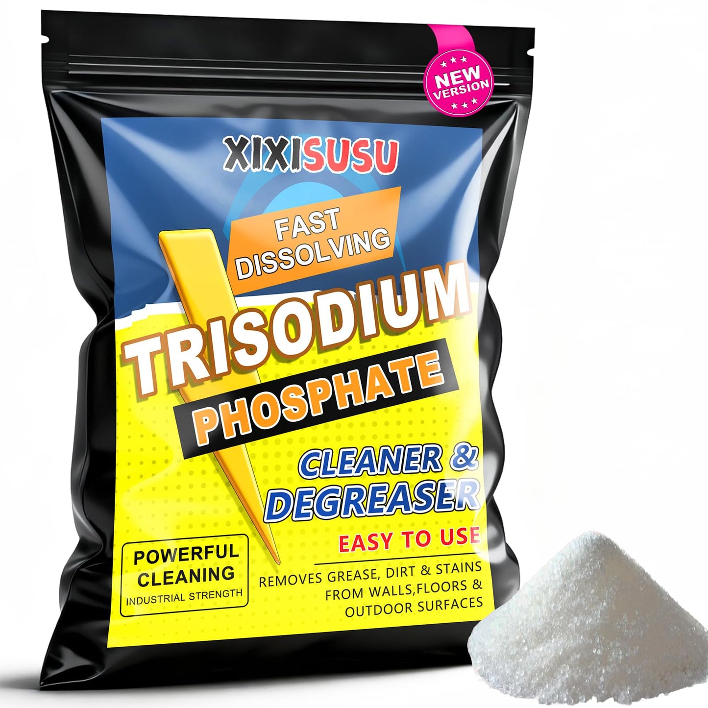 xixisusu Strength Trisodium Phosphate-Based Cleaner & Degreaser | Heavy-Duty Formula for Pre-Paint Cleaning, Walls, Floors & Decks | Cuts Grease, Soot