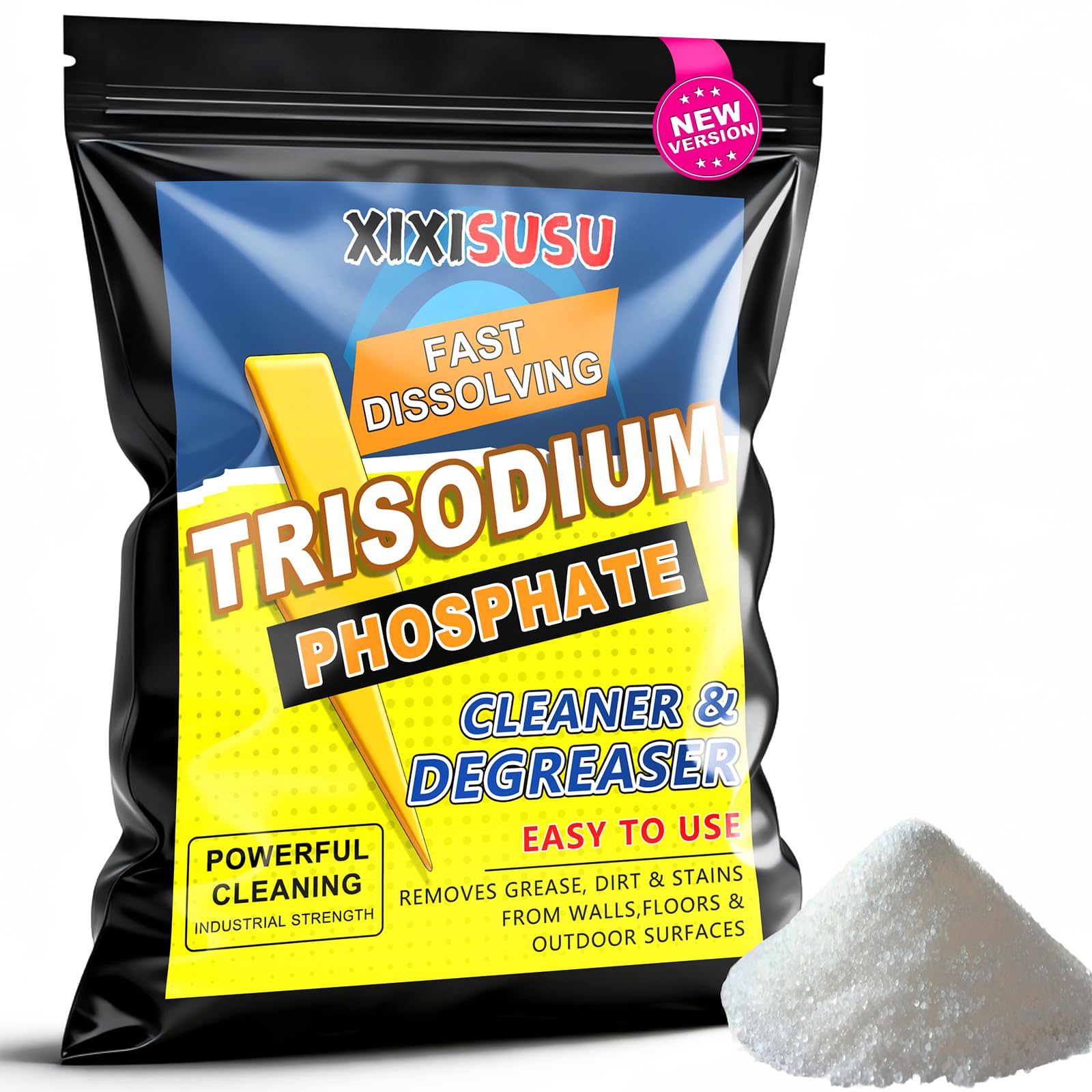 xixisusu Strength Trisodium Phosphate-Based Cleaner & Degreaser | Heavy-Duty Formula for Pre-Paint Cleaning, Walls, Floors & Decks | Cuts Grease, Soot
