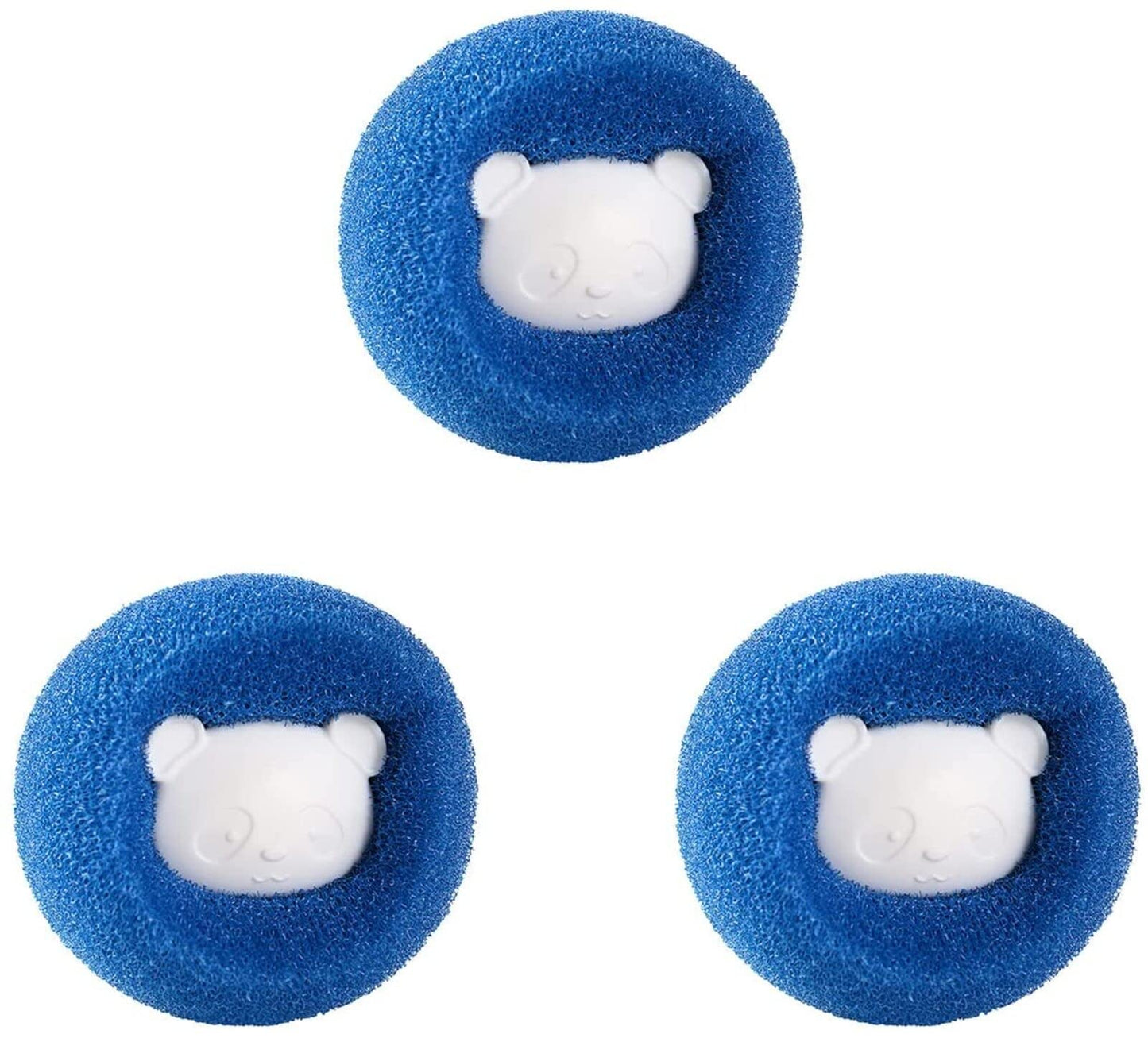 GHKAEYC 3PCS Reusable Hair Remover Washing Machine Laundry Ball Dryer Ball for Clothing Dog Cat Pet Hair Remover (Blue), 5cm