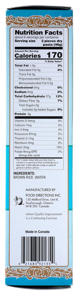 Tinkyada Brown Rice Lasagne w/ Rice Bran - 10 oz