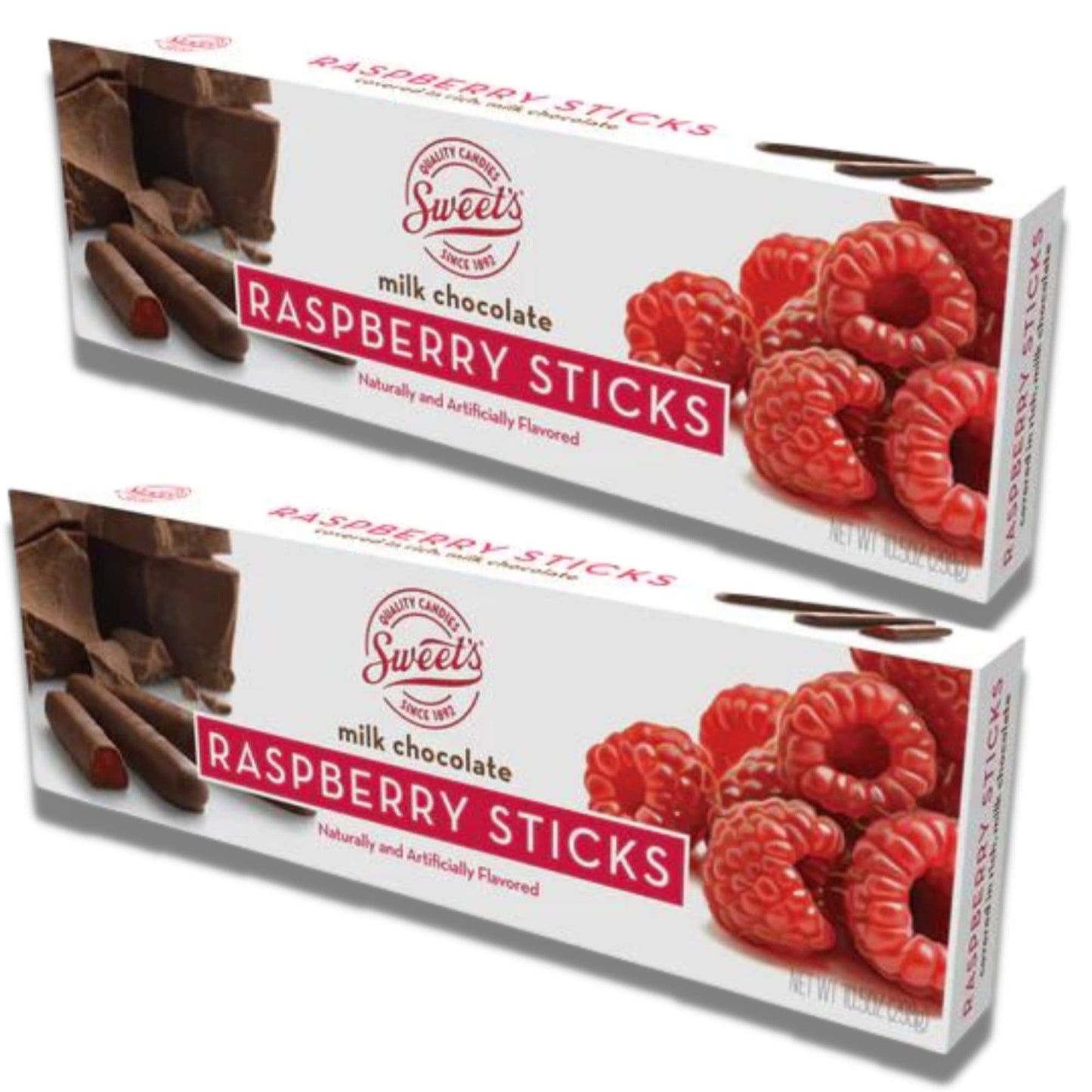 Raspberry Chocolate Sticks. Includes Two Boxes of Sweets Milk Sticks and a BELLATAVO Fridge Magnet! Approximately 70 Jelly Centers Covered in