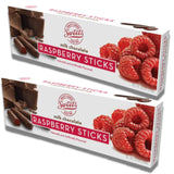 Raspberry Chocolate Sticks. Includes Two Boxes of Sweets Milk Sticks and a BELLATAVO Fridge Magnet! Approximately 70 Jelly Centers Covered in