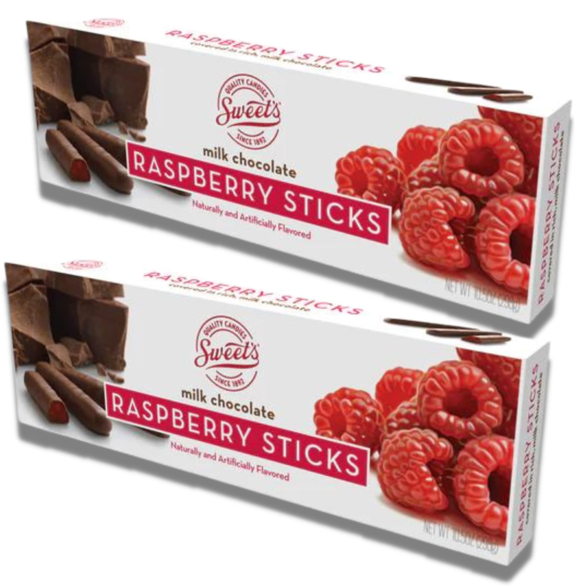 Raspberry Chocolate Sticks. Includes Two Boxes of Sweets Milk Sticks and a BELLATAVO Fridge Magnet! Approximately 70 Jelly Centers Covered in