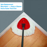 Spin Mop Replacement Head, 4 Pack Mop Replace Heads Compatible with 360 Degree Spin Mops, Microfiber Spinning Mop Refill, Easy Cleaning and Wring Spin
