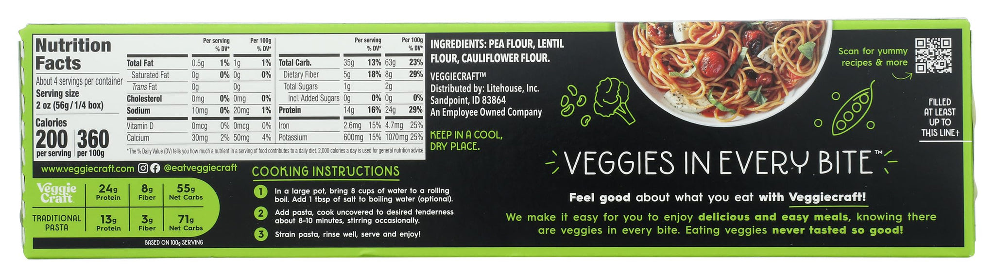 Veggiecraft Farms, Pasta Cauliflower Spaghetti, 8 Ounce