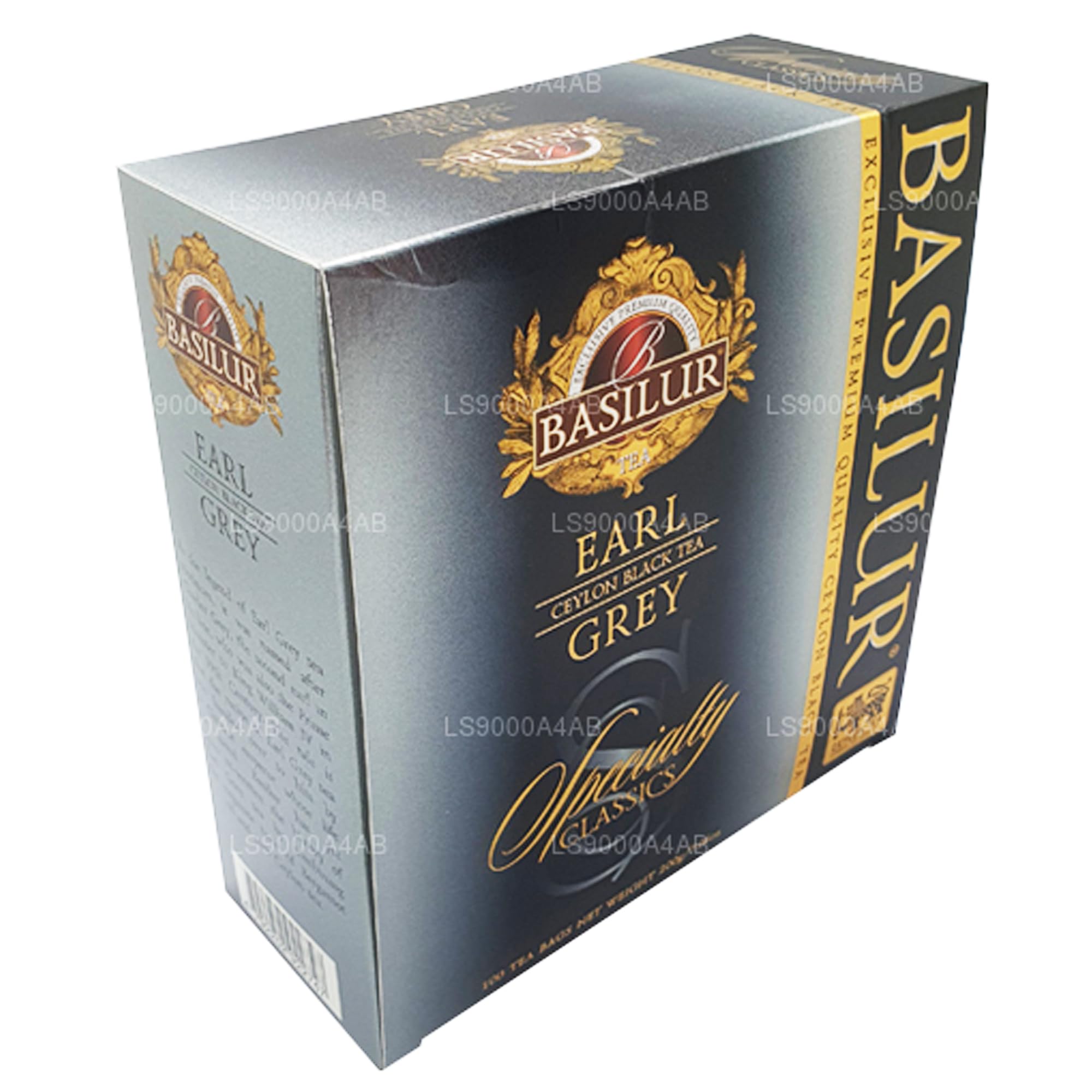 Basilur “Earl Grey” Specialty Classics Collection - 100 Count String and Tag Tea Bags