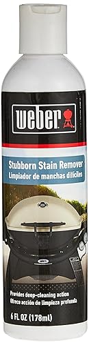 Weber Stubborn Stain Remover Grill Cleaner, Black - Heavy?Duty Cleaner for Tough Grease & Exterior Grill Stains