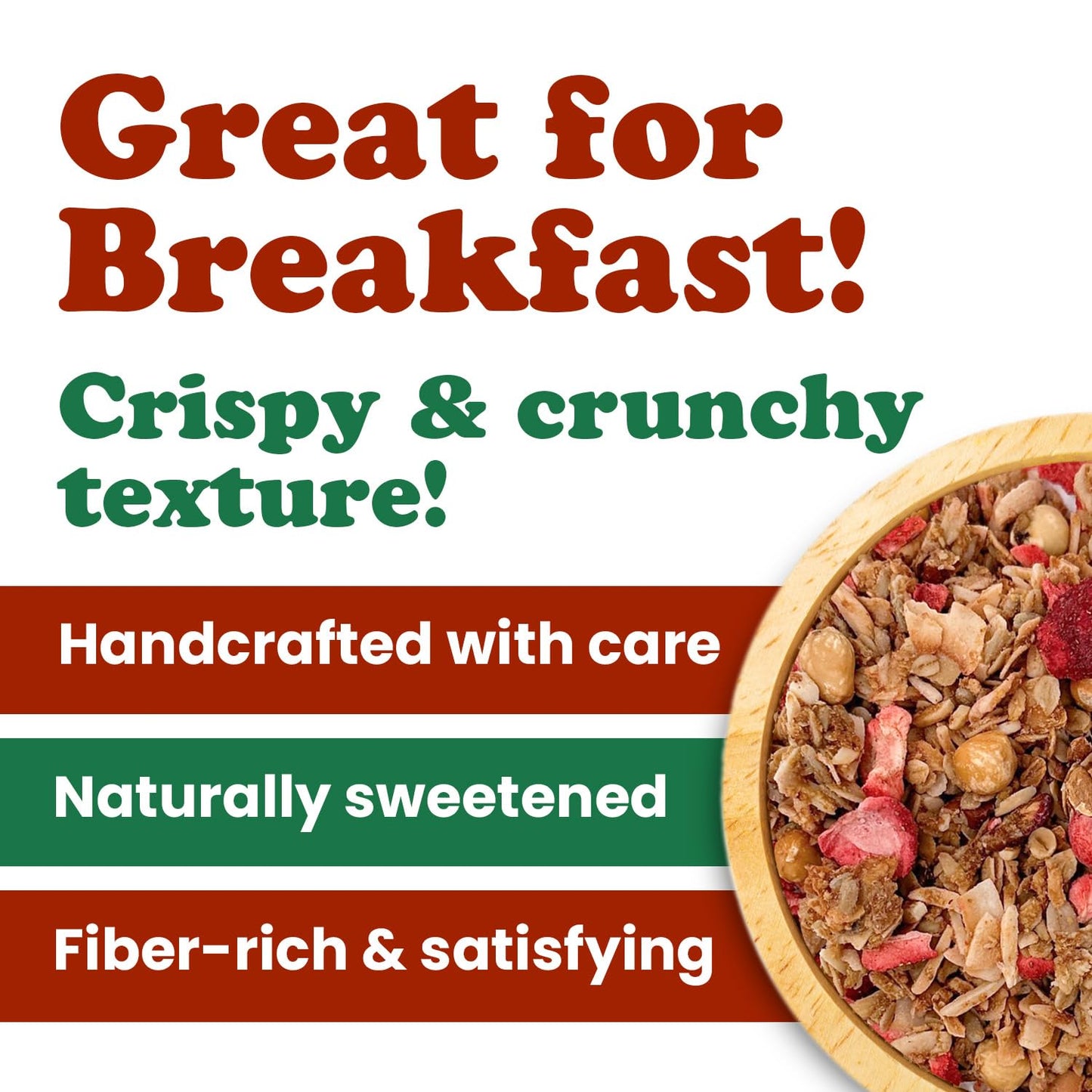 Food to Live Organic Golden Crunchy Granola with Strawberries, 3 Pounds - Handcrafted, Great for Breakfast Cereals, Vegan, Non-GMO, Kosher, Bulk