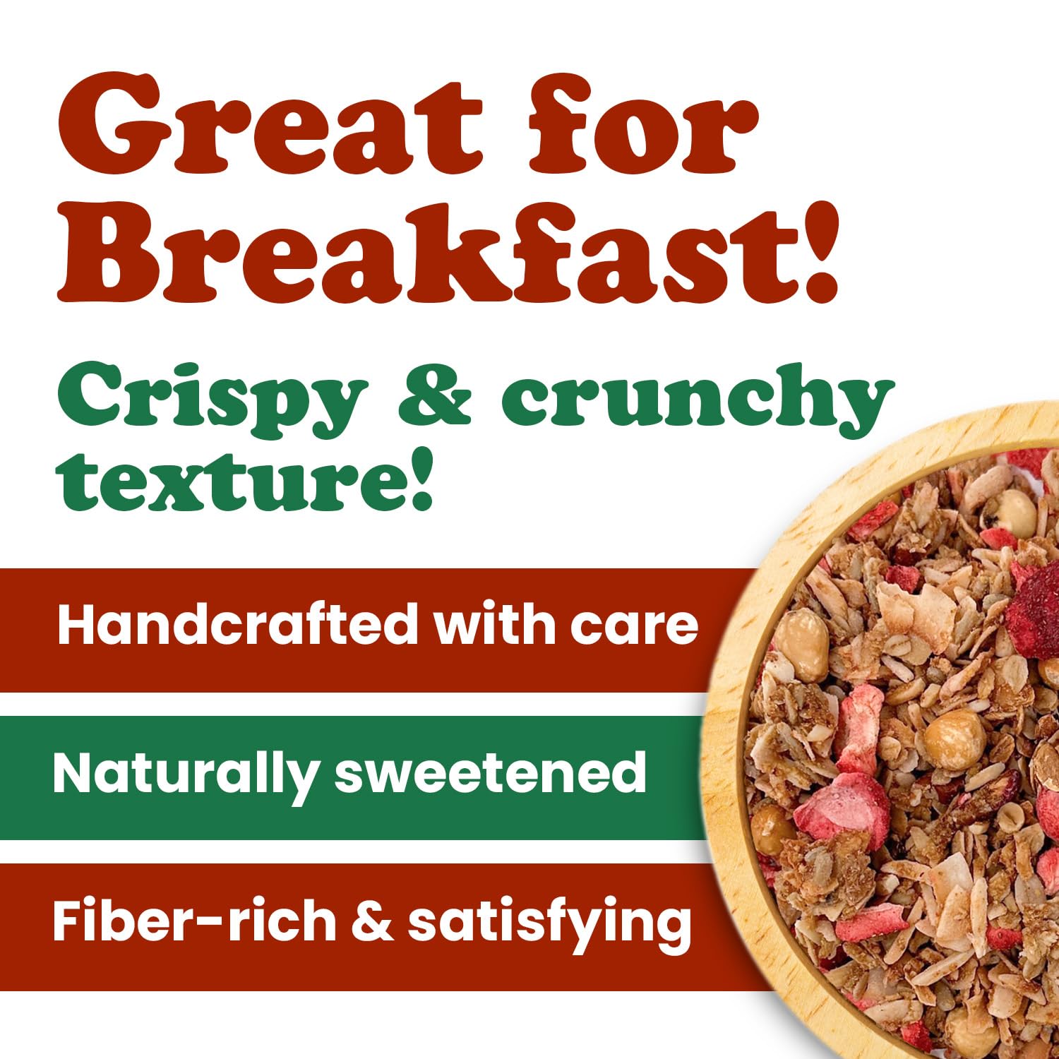 Food to Live Organic Golden Crunchy Granola with Strawberries, 3 Pounds - Handcrafted, Great for Breakfast Cereals, Vegan, Non-GMO, Kosher, Bulk