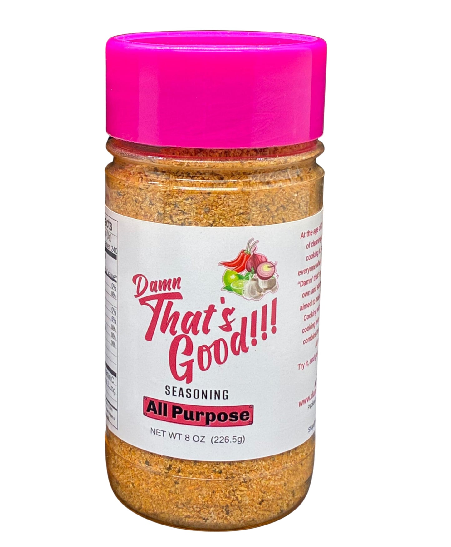 Damn That's Good All Purpose Seasoning, 8 oz, Bold & Savory Flavor Blend for Meat, Veggies & Potatoes | Gluten-Free, Vegan Friendly, No MSG
