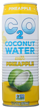 C2O, Pure Coconut Water with Pineapple and Pulp, 17.5 Fl Oz Can