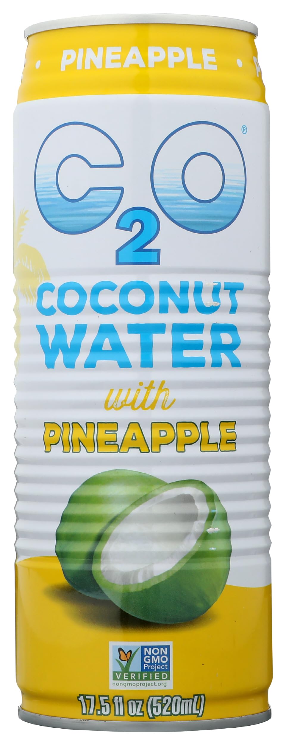 C2O, Pure Coconut Water with Pineapple and Pulp, 17.5 Fl Oz Can