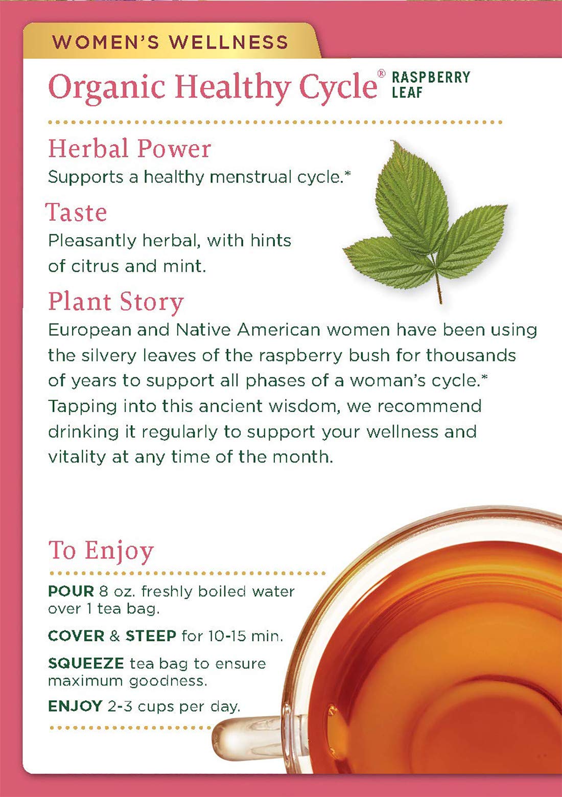 Traditional Medicinals Healthy Cycle, 16 Wrapped Tea Bags, 0.85 oz