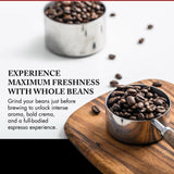 Caffe D’arte Capri Whole Bean Espresso Coffee - Medium Roast with Smooth, Balanced Flavor and Rich Crema - Roasted in Seattle, Ideal for Espresso