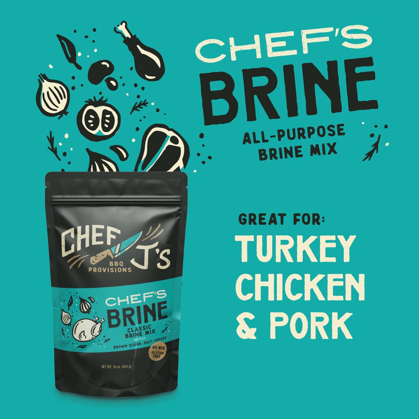 Chef J's BBQ Provisions Chef's Brine, Classic Mix, 16 oz