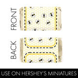Bee Gender Reveal Mini Chocolate Candy Wrapper Stickers, What Will It Bee Gender Reveal Party Favor Labels - 42 Count