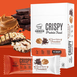 Genius Gourmet Crispy Protein Treat, Chocolate Peanut Butter, Keto Snack, Low Carb, Low Sugar & Gluten Free, Protein Snacks for Adults, 10G of Whey