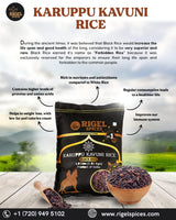 Rigel Spices | Karuppu Kavuni Black Rice (4 Pounds) | KINGS RICE | GLUTEN FREE | Ancient black rice