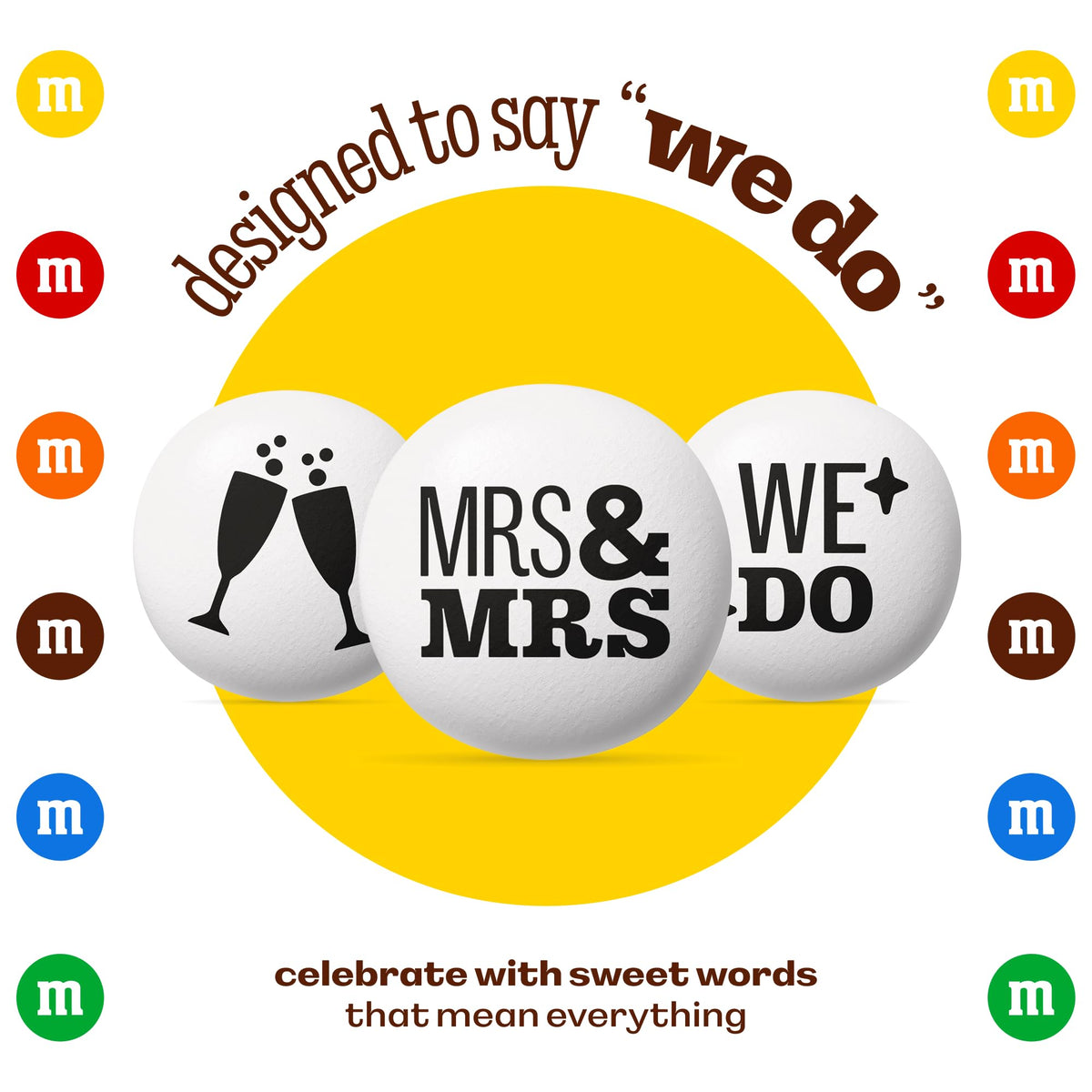 M&M'S Mrs. and Mrs. Wedding Milk Chocolate Candy, 5 lb Bulk Resealable Bag