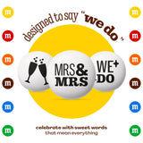 M&M'S Mrs. and Mrs. Wedding Milk Chocolate Candy, 2 lb Bulk Resealable Bag