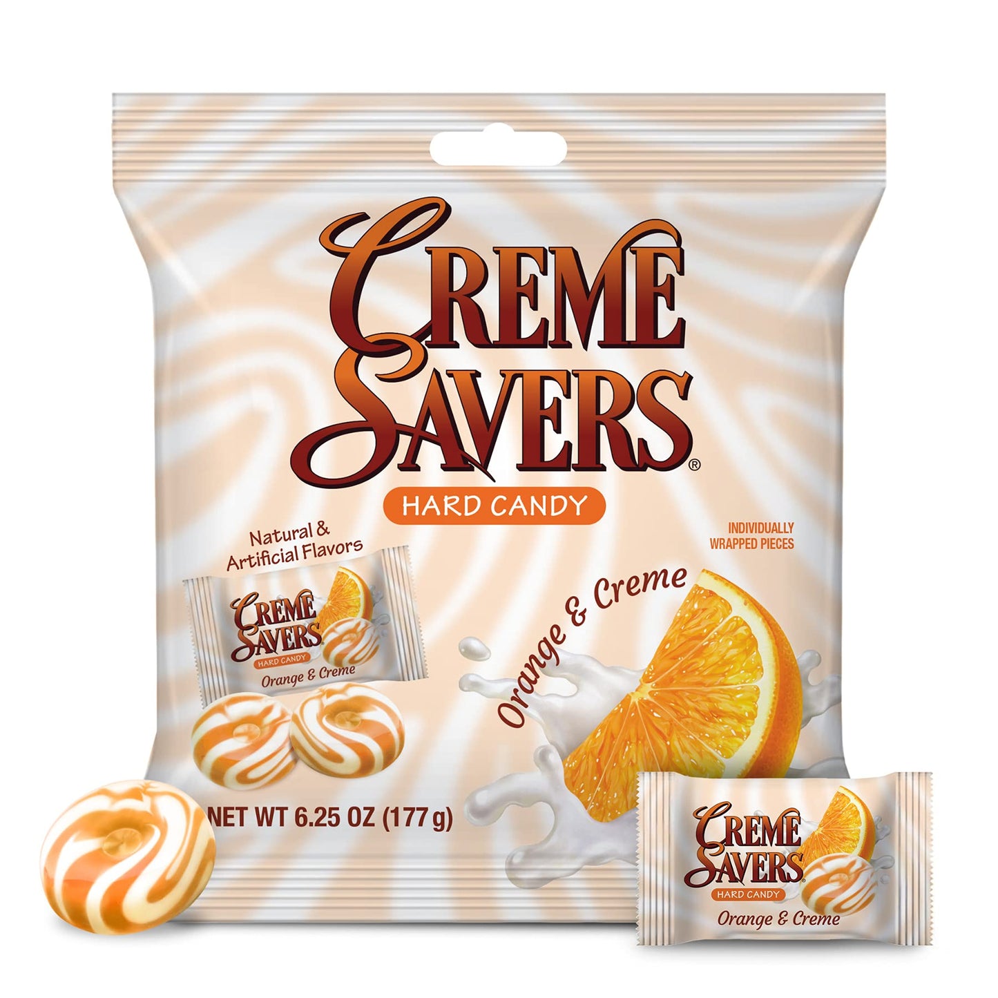 Creme Savers Orange and Creme Hard Candy | The Taste of Fresh Orange Swirled in Rich Cream | The Original Classic Creme Savers Brought To You By