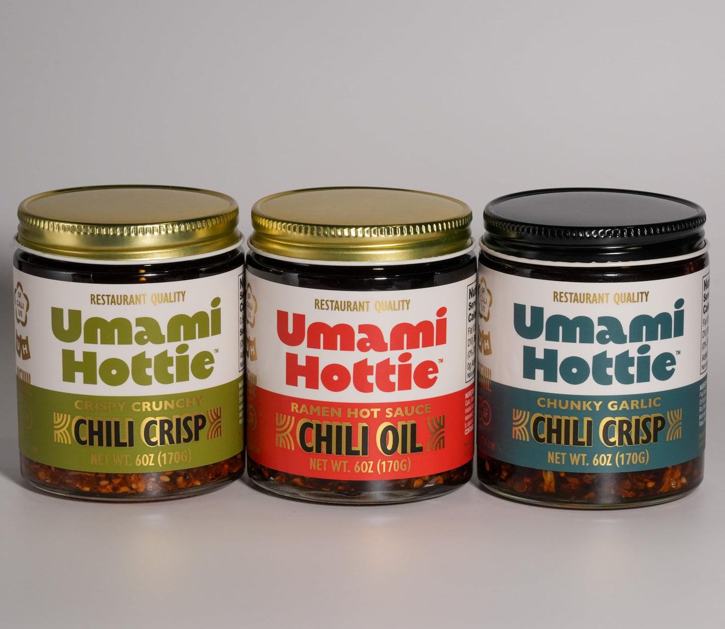 Flavor Bomb 3-Pack | Crispy Cunchy, Ramen Hot Sauce & Chunky Garlic Flavors | Vegan, Gluten-Free, Hot Chili Oil for Noodles, Ramen, Dumplings & More |