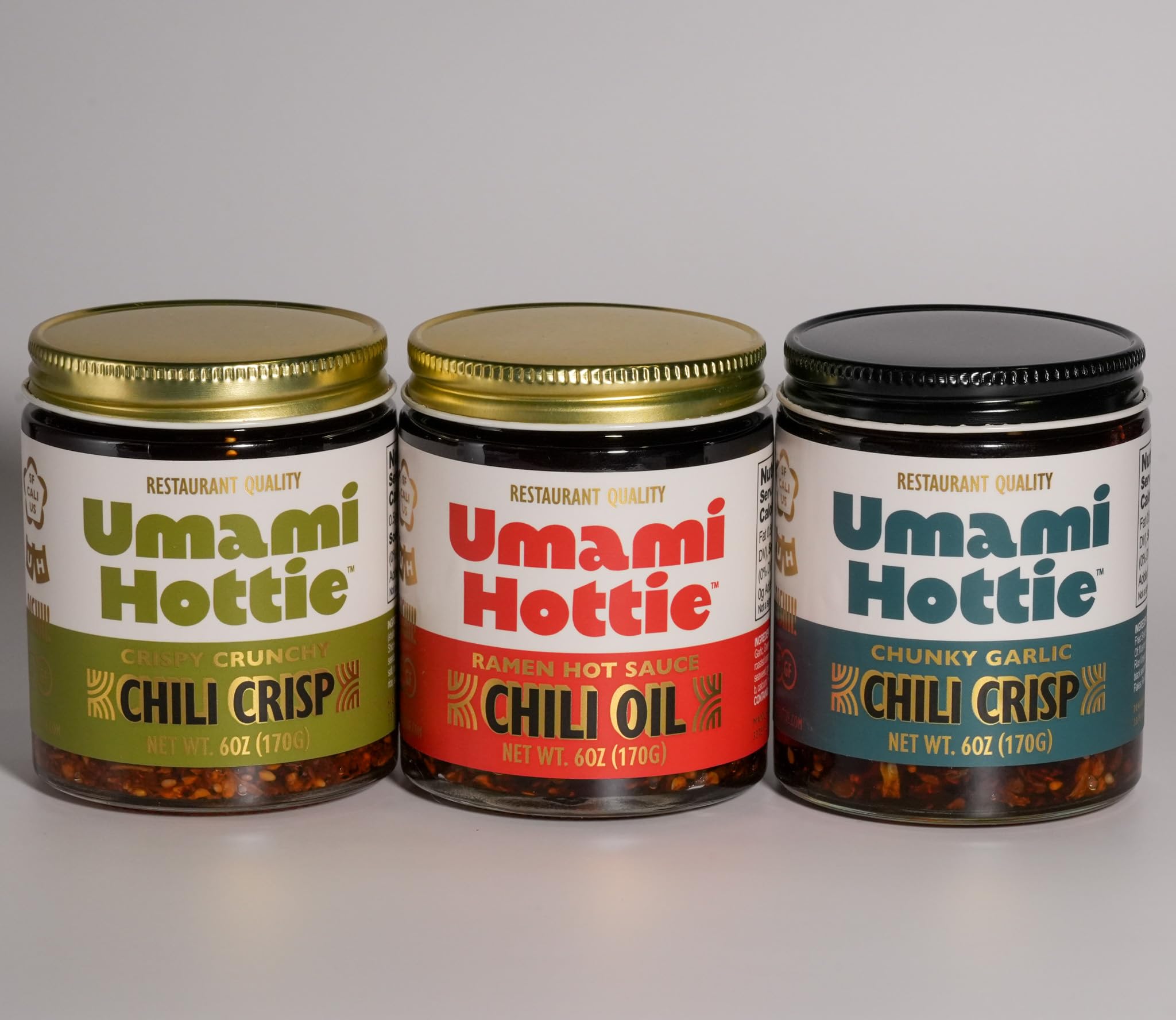 Flavor Bomb 3-Pack | Crispy Cunchy, Ramen Hot Sauce & Chunky Garlic Flavors | Vegan, Gluten-Free, Hot Chili Oil for Noodles, Ramen, Dumplings & More |
