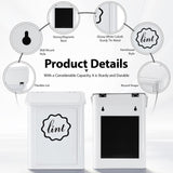 Sugoods Magnetic Lint Trash Can, Metal Wall Mounted Lint Bin with Lid for Dryer, Laundry Room Organization, Lint Basket with Extended Soft Brush