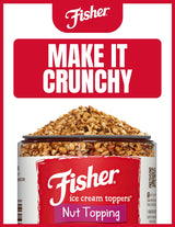 Fisher Mixed Nuts Ice Cream Topping, 5 oz, Peanuts, Almonds, Cashews, Walnuts, Brazil Nuts, Filberts, Pecans, Pistachios & Macadamias, Gluten-Free, No