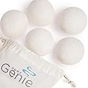 HOME GENIE Wool Reusable Dryer Balls XL, Anti Static Fast Drying Laundry for Pet Hair, Reduces Clothing Wrinkles, Lint, Natural Fabric Softener