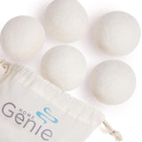 HOME GENIE Wool Reusable Dryer Balls XL, Anti Static Fast Drying Laundry for Pet Hair, Reduces Clothing Wrinkles, Lint, Natural Fabric Softener