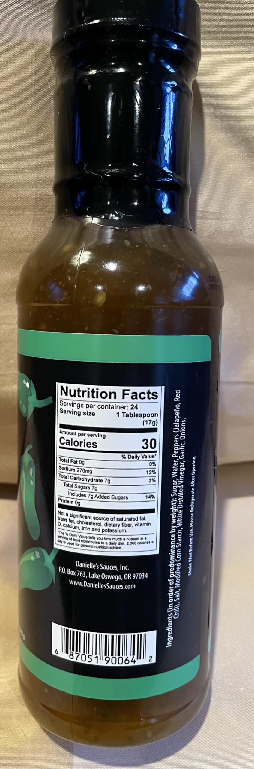 Danielle's Sauces Sweet Jalapeno Sauce