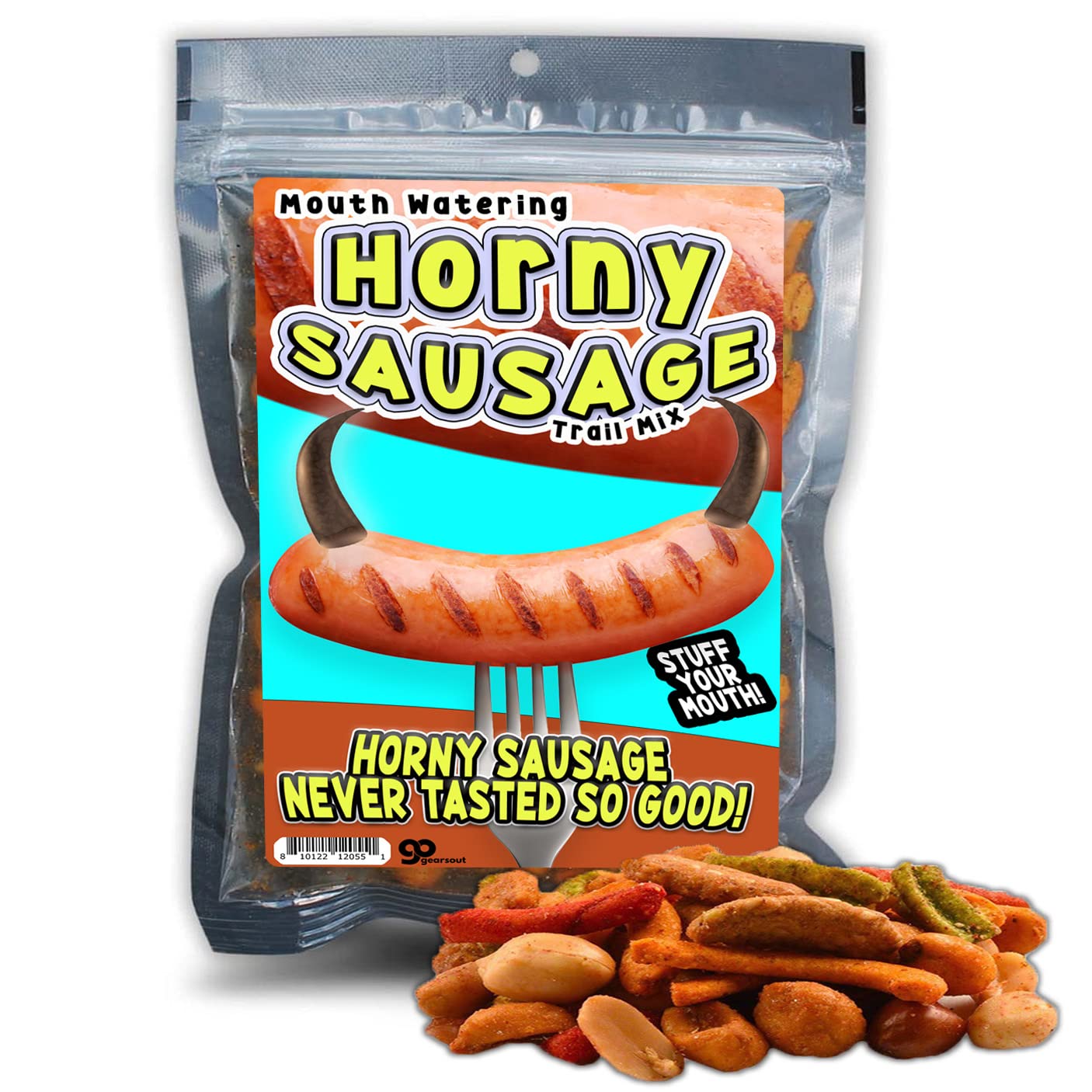 Horny Sausage Gourmet Trail Mix - Premium Food Gifts for Men - Sausage Gift for Sausage Lovers - Spicy Snack Basket Idea - Stocking Stuffers Women