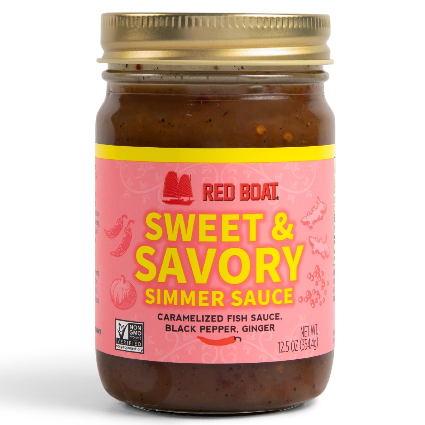 Red Boat Fish Sauce Sweet & Savory Simmer Sauce | Ready in 20 min | Umami-rich and medium spicy | Simple ingredients, nothing artificial | 12.5 oz