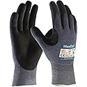 ATG 44-3745T/XL Maxicut Ultra, Blue Engineered Yarn Shell, Blk Microfoam Nitrile Grip, Tagged Blue XL