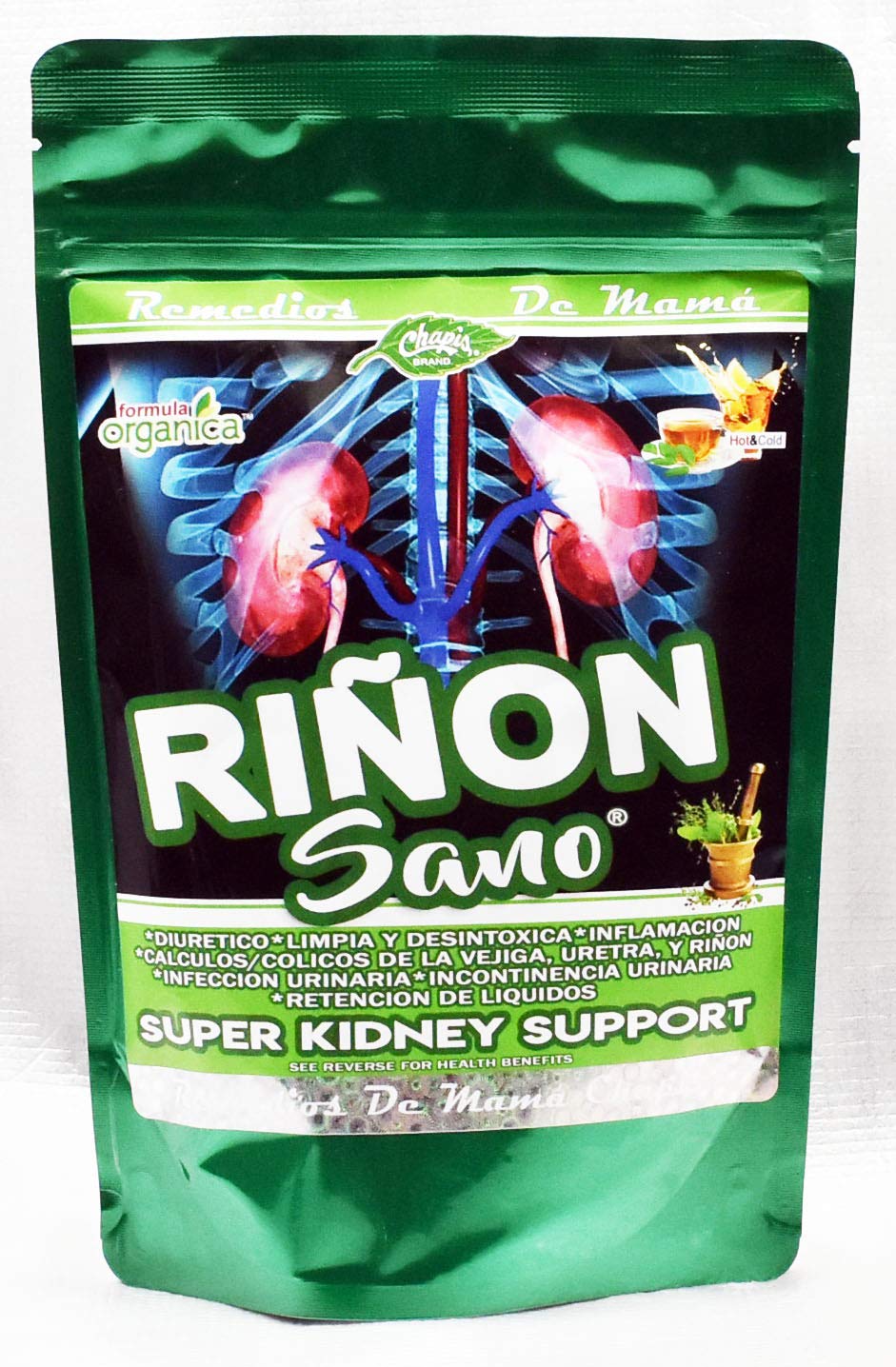 2 PIECES CHAPIS RINON SANO SUPER KIDNEY SUPPORT HERBAL TEA 3.5 oz.- 99 grams