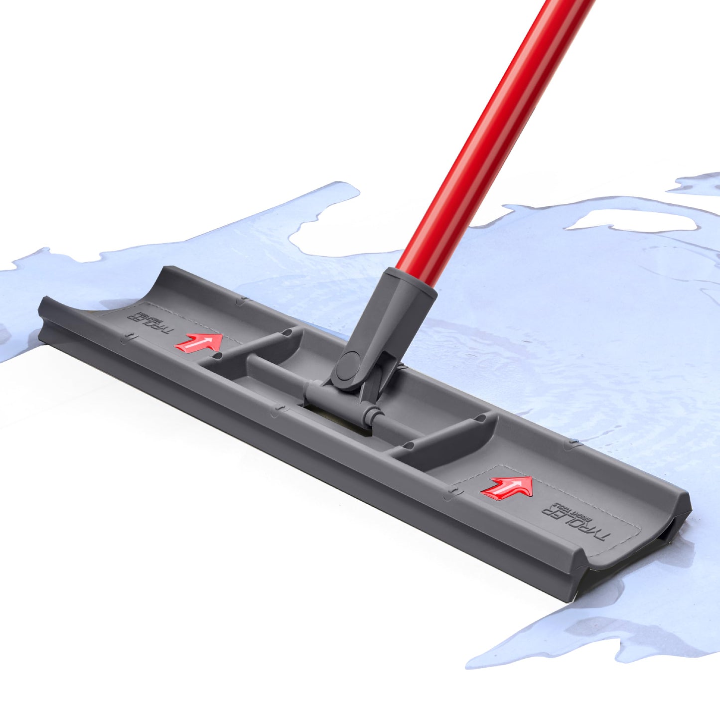 Tyroler Heavy Duty Floor Squeegee for Concrete Floors | 16.5" Squeegee for Floor with 55" 4-Part Handle | Squeegees Broom for Floors | The