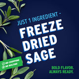 Litehouse Freeze Dried Sage - Substitute for Fresh Sage, Jar Equal to 3 Sage Fresh Bunches, Organic, Sage Seasoning, Non-GMO, Gluten-Free - 0.30 Ounce