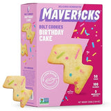 Mavericks Birthday Cake Bolt Cookies - Plant-Based Birthday Cake Confetti Cookies, Egg-Free, Nut-Free, Plant-Based Dessert for Kids - Back to School