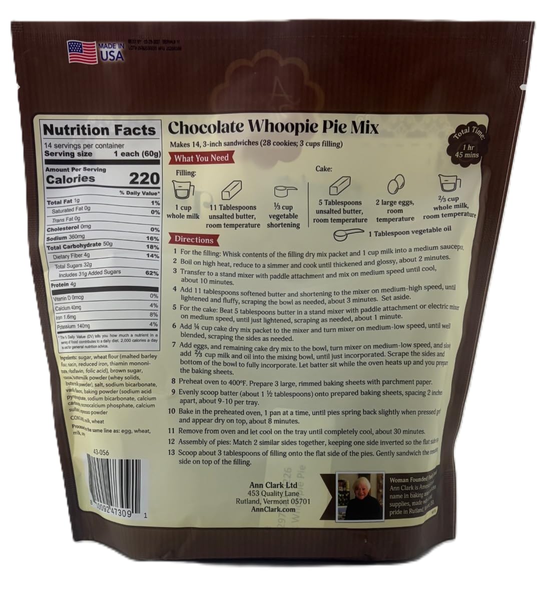 Ann Clark Chocolate Whoopie Pie Mix