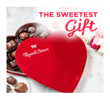 Russell Stover Valentine's Day Red Foil Heart - Pack of 2 - Assorted Milk and Dark Chocolate - 17 Pieces Per Box - Great For Sharing with Friends