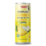 Parrot Brand Sparkling Coconut Pineapple Flavor Energy Drink 11.2 fl.oz (Pack of 12)