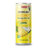Parrot Brand Sparkling Coconut Pineapple Flavor Energy Drink 11.2 fl.oz (Pack of 12)