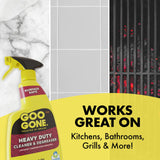 Goo Gone Heavy Duty Cleaner & Degreaser Spray With Microfiber Cleaning Towel - Cuts Through Tough Grease, Oil & Grime - 32 Oz (2 Pack + Towel)